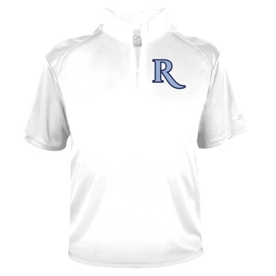 Adult B-Core "R" Short Sleeve 1/4 Zip - White Thumbnail