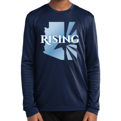 Youth State Outline Long Sleeve Drifit Performance Tee Thumbnail