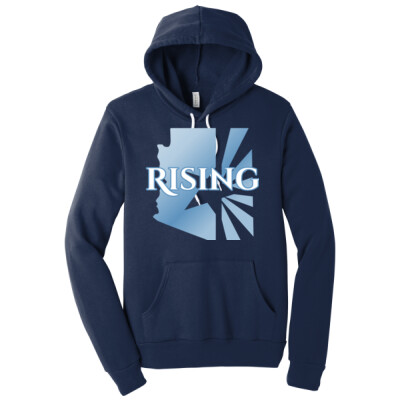 Adult Bella Canvas State Outline Hoodie w/ Optional Number on Sleeve Thumbnail