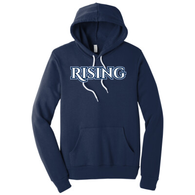 Adult Bella Canvas Rising Hoodie w/ Optional Number on Sleeve - Navy Thumbnail