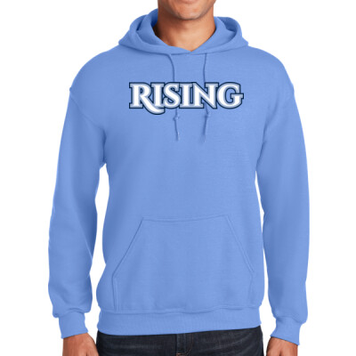 Adult Rising Heavyweight Fleece Hoodie w/ Optional Number on Sleeve - Grey & Columbia Thumbnail