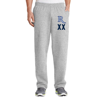 Adult "R" Fleece Pocketed Sweatpants w/ Optional Player Number - Grey Thumbnail