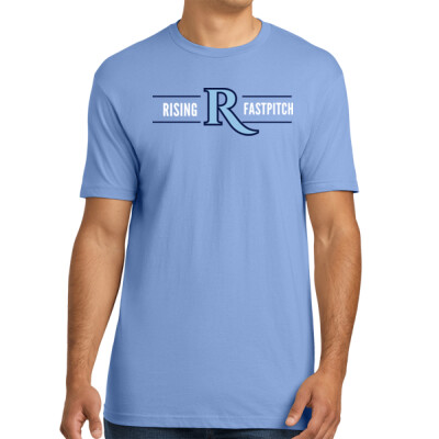 Adult Unisex Crewneck Tee - Rising Fastpitch Blue Thumbnail