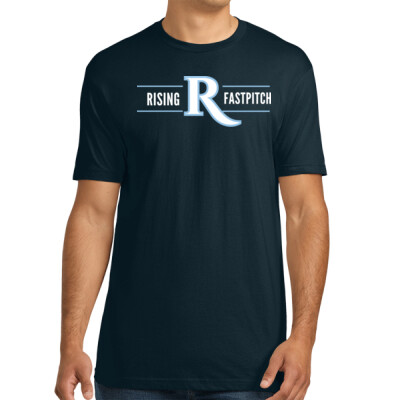 Adult Unisex Crewneck Tee - Rising Fastpitch White Thumbnail