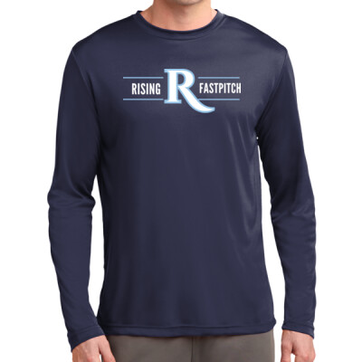 Adult Long Sleeve Drifit Performance Tee - Rising Fastpitch White Thumbnail