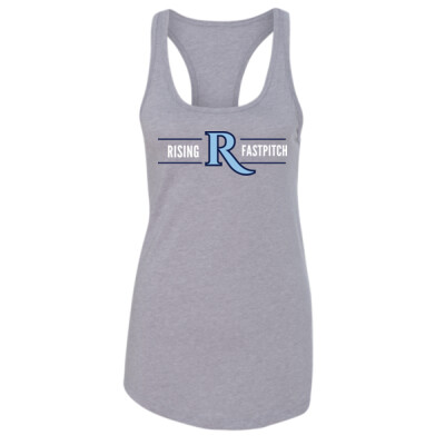 Ladies Next Level Racerback Tank - Rising Fastpitch Blue Thumbnail