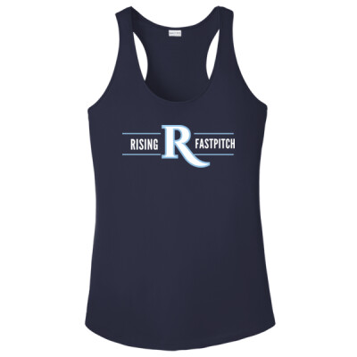 Ladies Drifit Performance Tank - Rising Fastpitch White Thumbnail