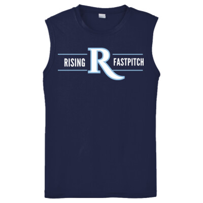 Adult Sleeveless Drift Performance Tee - Rising Fastpitch White Thumbnail