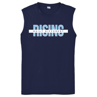Adult Sleeveless Drift Performance Tee - Rising Built Different Thumbnail