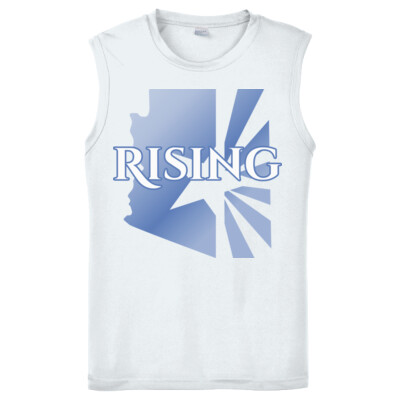 Adult AZ State Outline Sleeveless Drifit Performance Tee Thumbnail