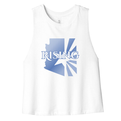 Ladies AZ State Outline Cropped Racerback Tank Thumbnail